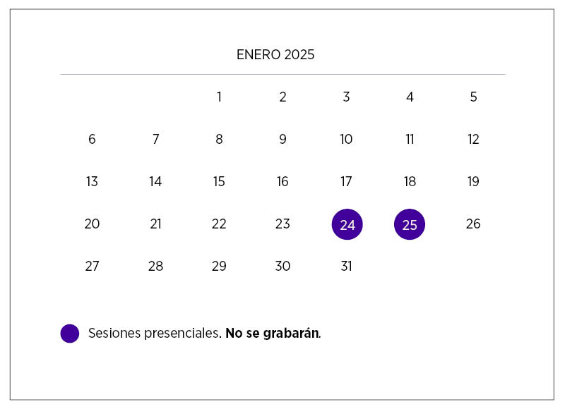 calendario del curso