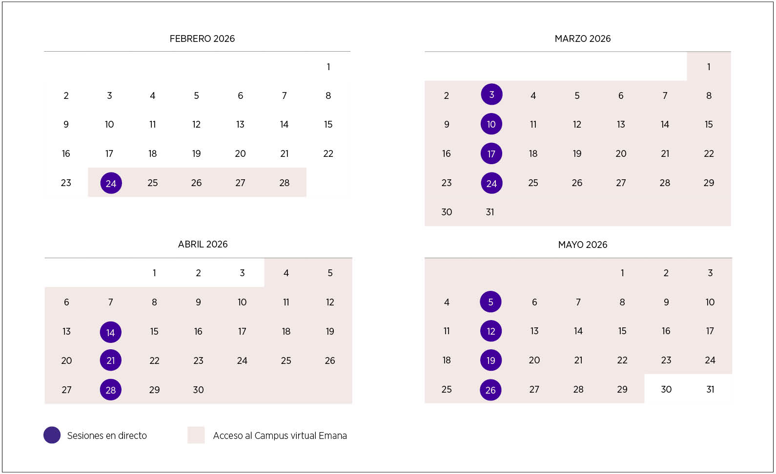 Calendario_Programa_Nuevo_Coaching_Equipos_FEB_2026 Calendario Programa Coaching de Equipos