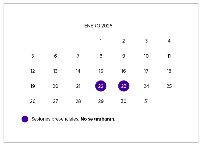 calendario del curso