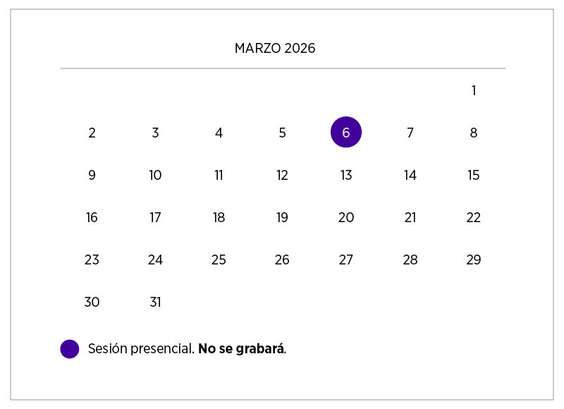 Calendario del curso