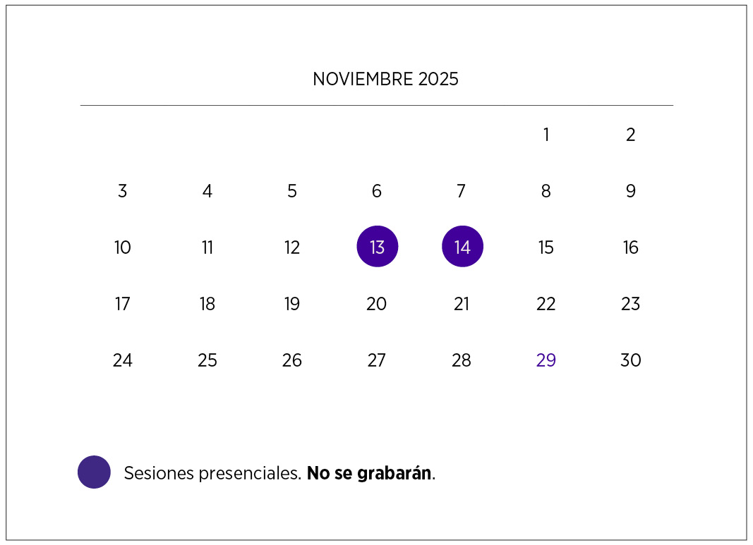 calendario de sesiones