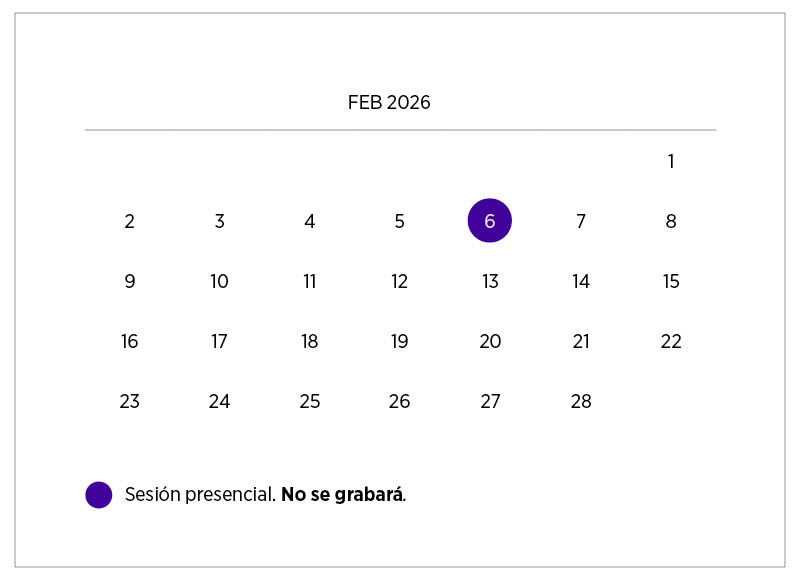 Calendario del curso