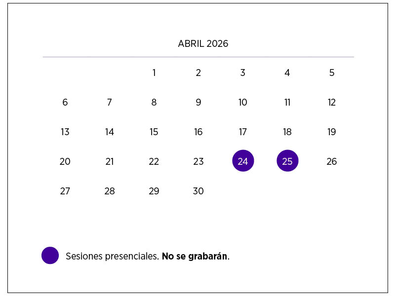 calendario de sesiones